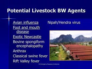 Potential Livestock BW Agents