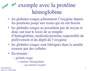 exemple avec la prot ine h moglobine
