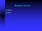 Remote Access Guide: Telnet and FTP Applications for Windows and Unix - slide 1