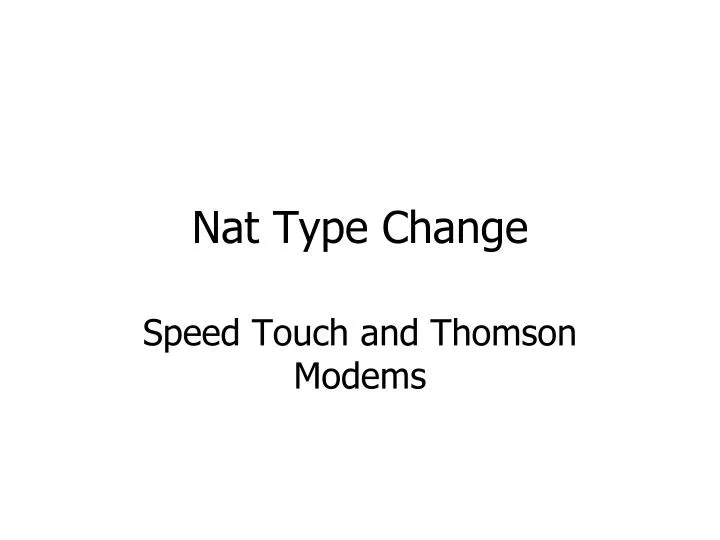 nat type change