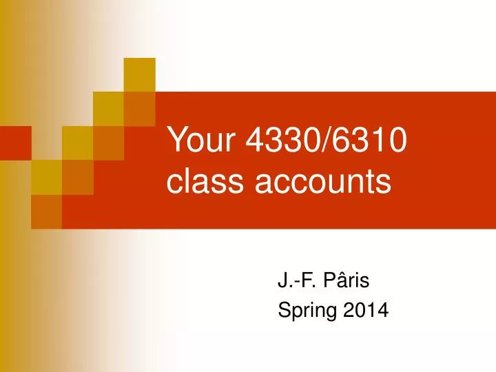 your 4330 6310 class accounts