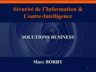s curit de l information contre intelligence