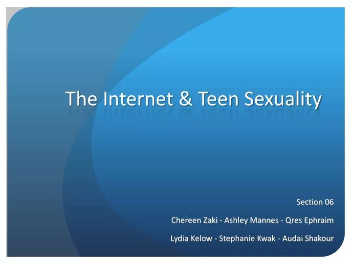 the internet teen sexuality