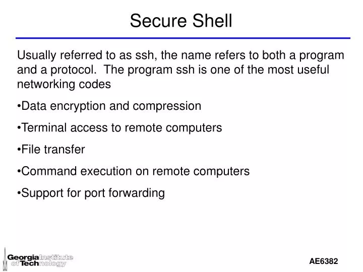 secure shell