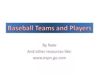 By Nate And other resources like: espn.go