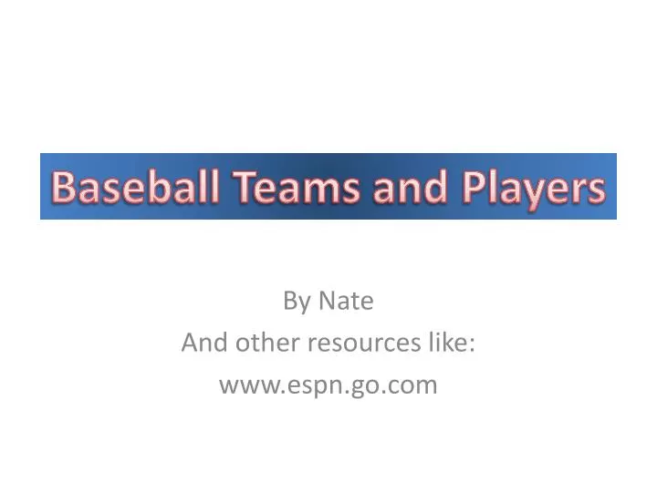 by nate and other resources like www espn go com