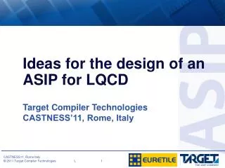Ideas for the design of an ASIP for LQCD