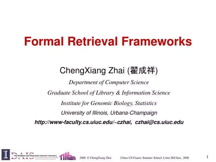 formal retrieval frameworks