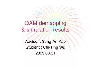 QAM demapping &amp; simulation results
