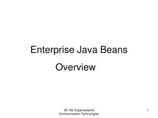 Enterprise Java Beans