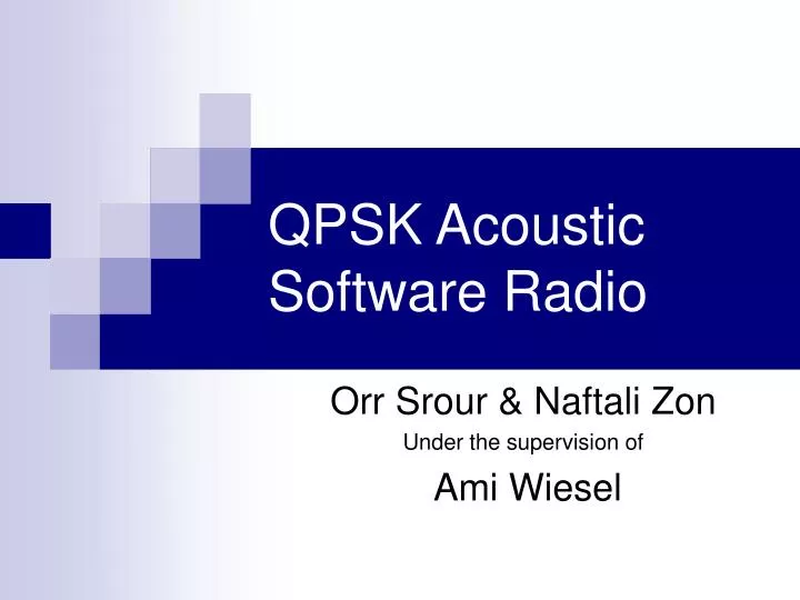 qpsk acoustic software radio