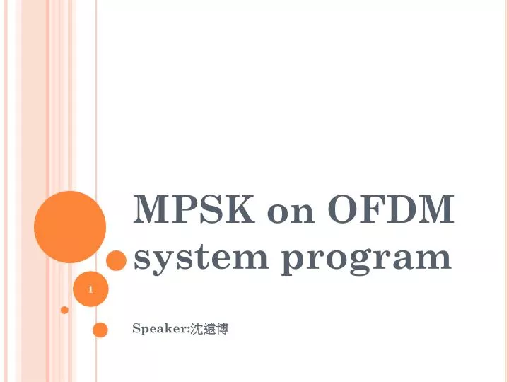 mpsk on ofdm system program