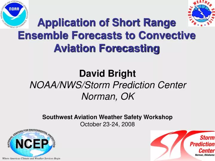 application of short range ensemble forecasts to convective aviation forecasting