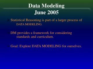 Data Modeling June 2005