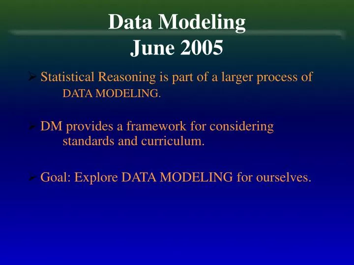 data modeling june 2005