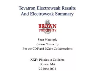 Tevatron Electroweak Results And Electroweak Summary