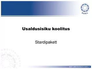 usaldusisiku koolitus