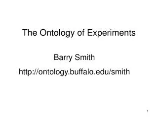 The Ontology of Experiments