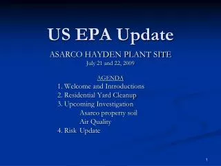 US EPA Update