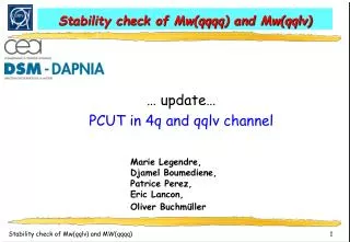 Stability check of Mw(qqqq) and Mw(qqlv)
