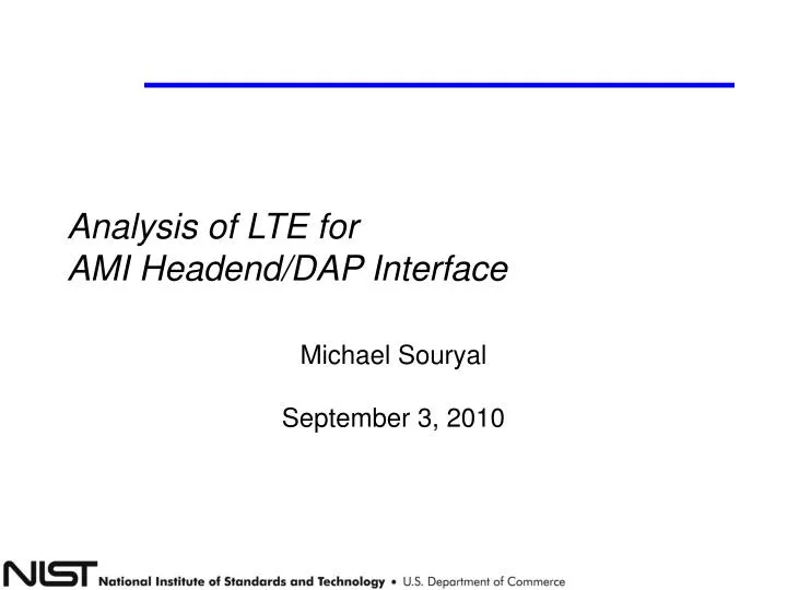 analysis of lte for ami headend dap interface