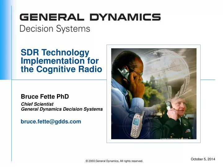 sdr technology implementation for the cognitive radio