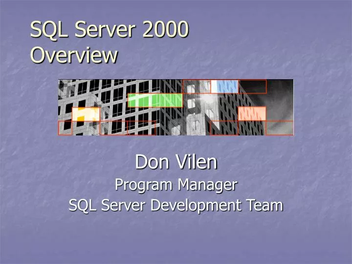 sql server 2000 overview