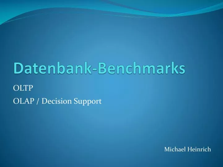 datenbank benchmarks