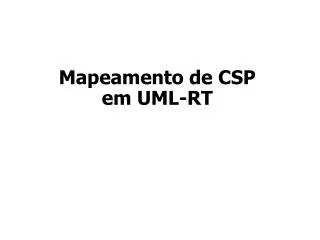 mapeamento de csp em uml rt