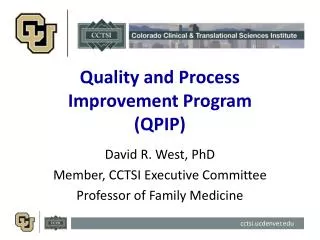 Quality and Process Improvement Program (QPIP)