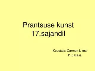 prantsuse kunst 17 sajandil