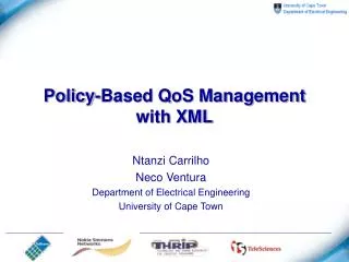 Policy-Based QoS Management with XML