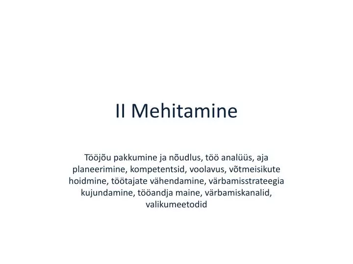 ii mehitamine