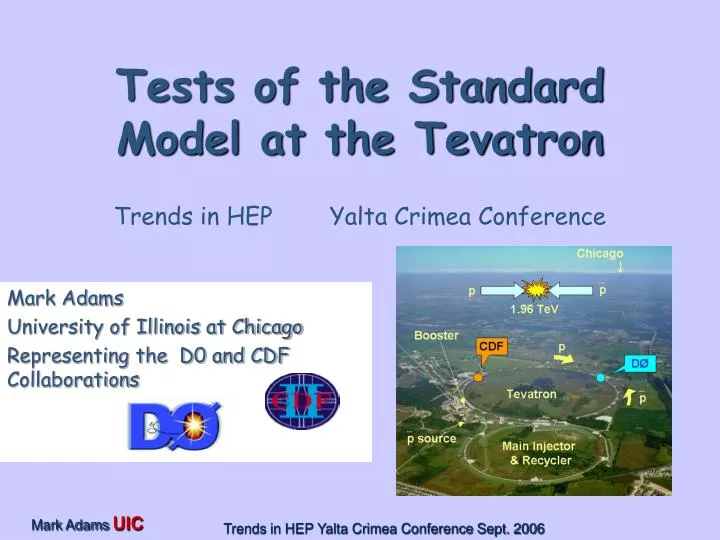 tests of the standard model at the tevatron