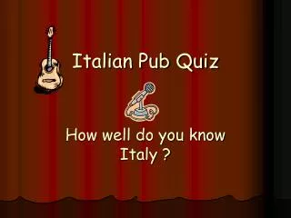 Italian Pub Quiz