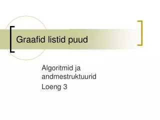 graafid listid puud