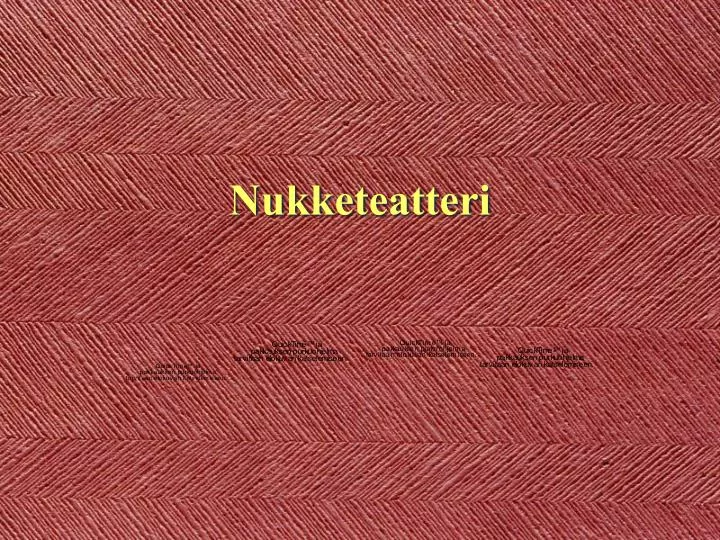 nukketeatteri