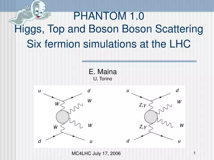 phantom 1 0 higgs top and boson boson scattering six fermion simulations at the lhc