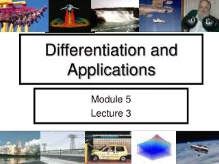 Differentiation and Applications