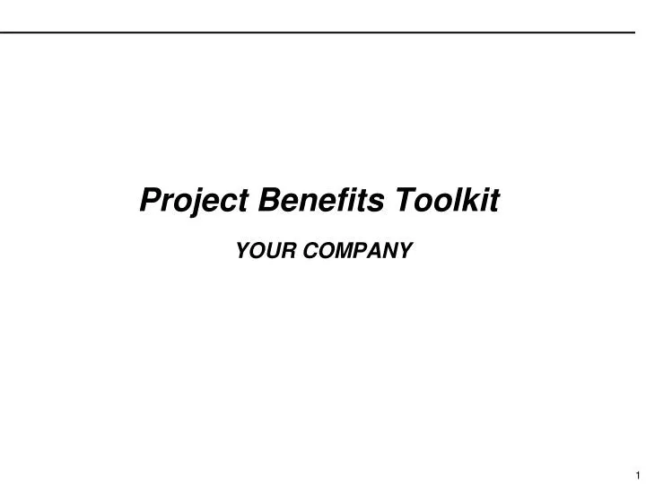 project benefits toolkit