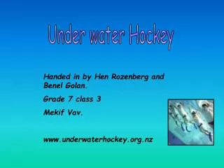 Under water Hockey