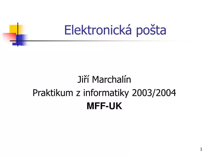 elektronick po ta