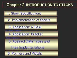 Chapter 2 INTRODUCTION TO STACKS