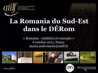 la romania du sud est dans le d rom