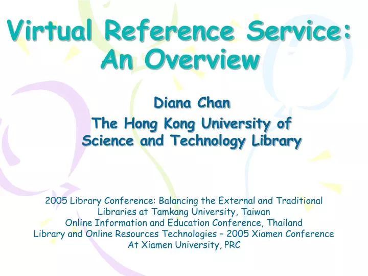 virtual reference service an overview