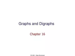 Graphs and Digraphs