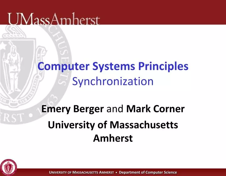 computer systems principles synchronization