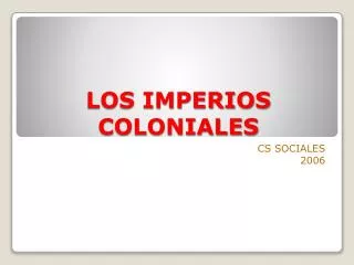 los imperios coloniales