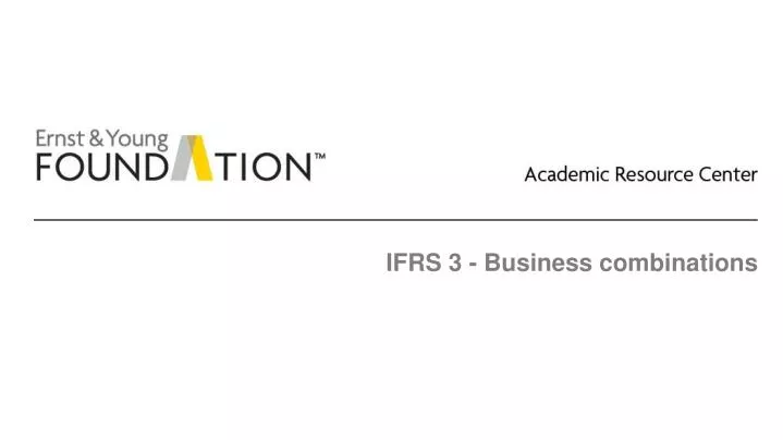 ifrs 3 business combinations