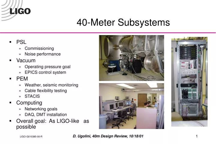 40 meter subsystems